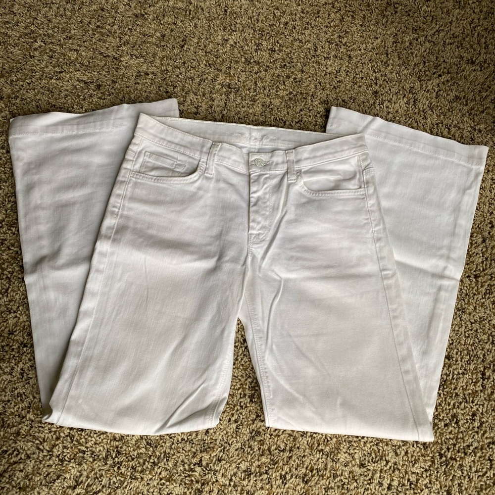 White wide leg 7 for all mankind jeans